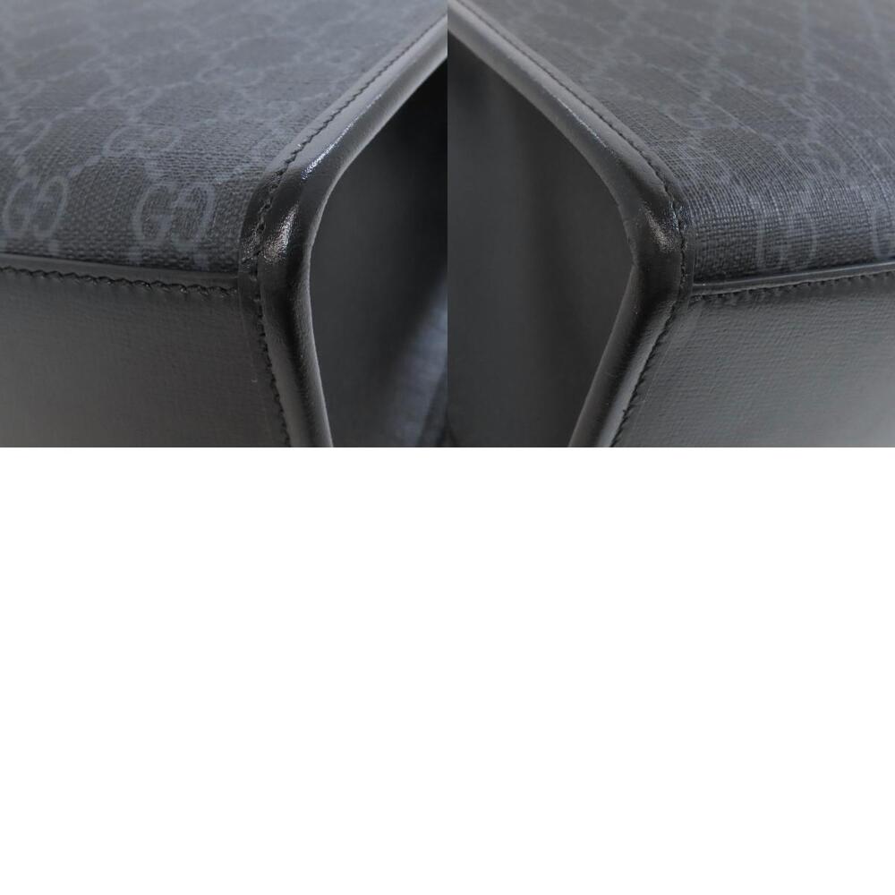 Gucci Interlocking Black Supreme Leather Tote with GG - Picture 10 of 11
